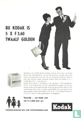 Bij Kodak is 5x F3,60 twaalf gulden