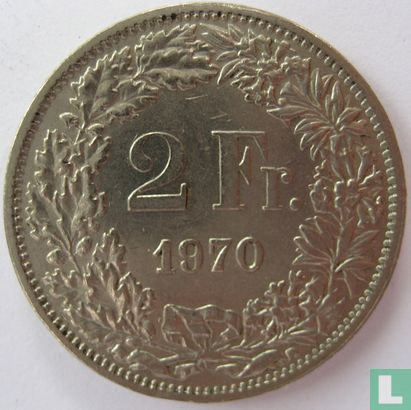 Switzerland 2 francs 1970 - Image 1