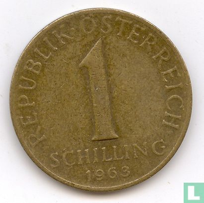 Austria 1 schilling 1963 - Image 1