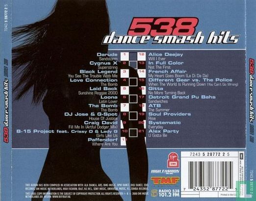 538 Dance Smash Hits - Summer 2000 - Image 2