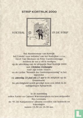 Stripprijs stad Kortrijk 2000 - Voetbal in de strip - Image 2