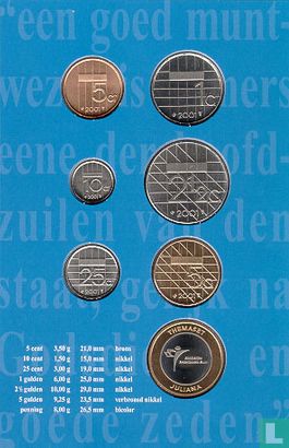 Nederland jaarset 2001 "De muntslag ten tijde van Koningin Juliana" - Afbeelding 2