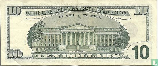 Verenigde Staten 10 dollars 1999 F - Afbeelding 2