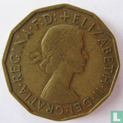 Royaume-Uni 3 pence 1954 - Image 2