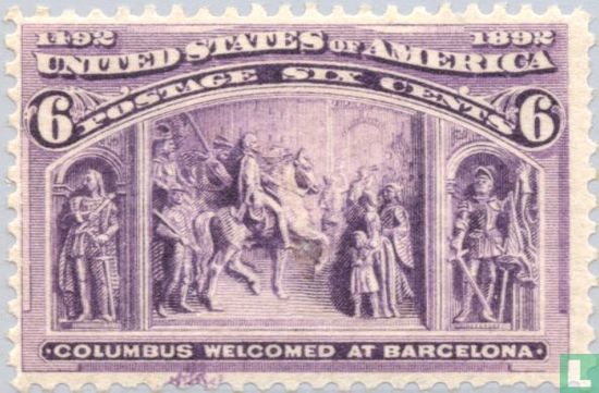 Columbus verwelkomd in Barcelona