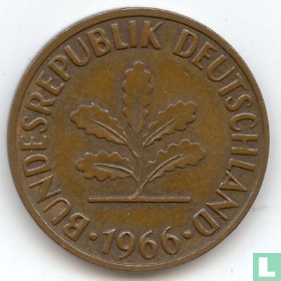 Duitsland 2 pfennig 1966 (J) - Afbeelding 1