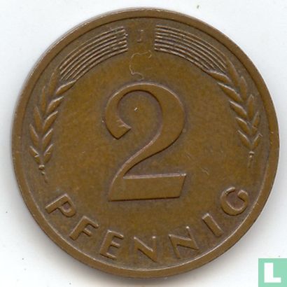 Duitsland 2 pfennig 1966 (J) - Afbeelding 2