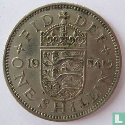 Verenigd Koninkrijk 1 shilling 1954 (engels) - Afbeelding 1
