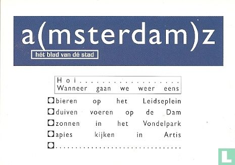 B001073 - Amsterdam "a(msterda)z" - Afbeelding 1