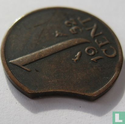 Nederland 1 cent 1952 (misslag) - Afbeelding 3