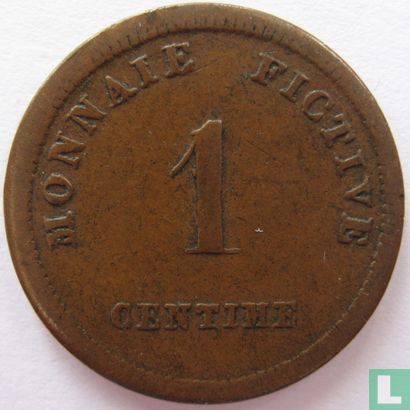 België 1 centime 1833 Monnaie Fictive, Gent - Image 2