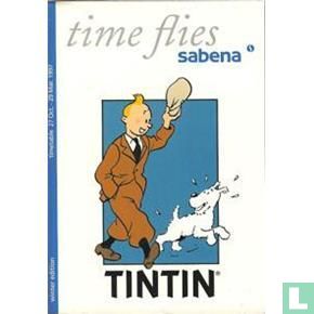  SABENA - Time Flies - Tintin Kuifje - 27 oct 1996 - 29 mar 1997 - Afbeelding 1