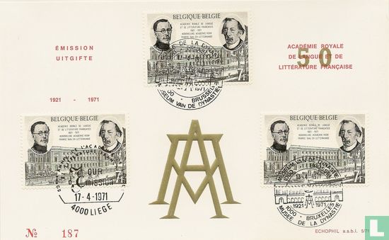Académie royale de langue française et de poésie 1921-1971