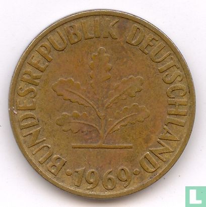 Duitsland 10 pfennig 1969 (G) - Afbeelding 1