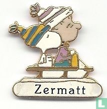 Zermatt (Snoopy en Linus op slee)