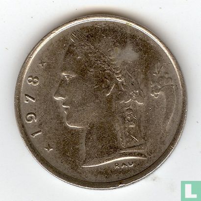 Belgium 1 franc 1978 (FRA) - Image 1