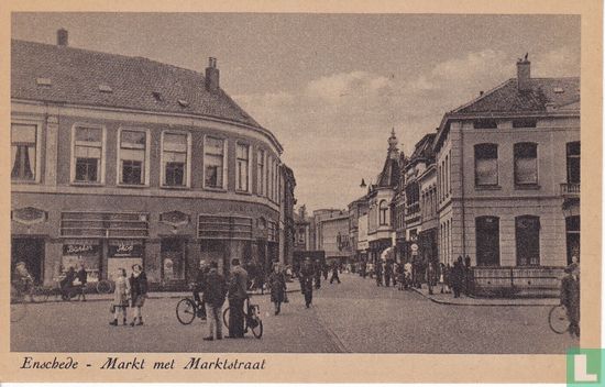 Enschede - Markt met Marktstraat