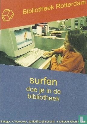 S000695 - Bibliotheek Rotterdam "surfen doe je in de bibliotheek" - Afbeelding 1