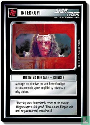 Incoming Message: Klingon