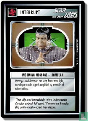 Incoming Message: Romulan