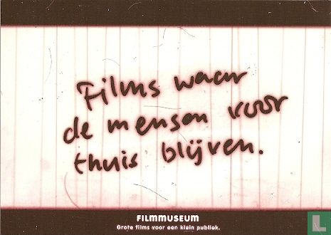 B002726 - Nederlands Filmmuseum "Films waar de mensen voor thuis blijven" - Afbeelding 1