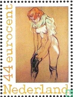 Henri de Toulouse-Lautrec - Femme qui tire son bas - Afbeelding 1