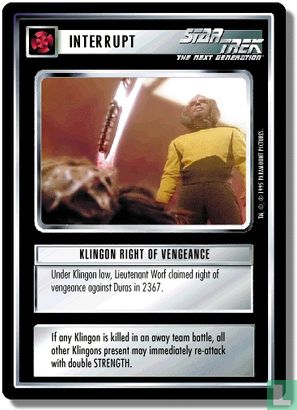 Klingon Right Of Vengeance