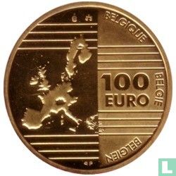 Belgium 100 euro 2002 (PROOF) "Founding Fathers of Europe" - Image 2