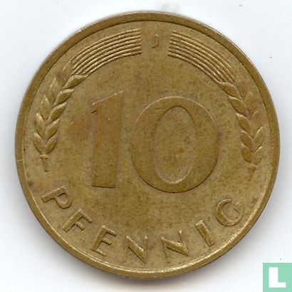 Duitsland 10 pfennig 1971 (J - klein muntteken) - Afbeelding 2