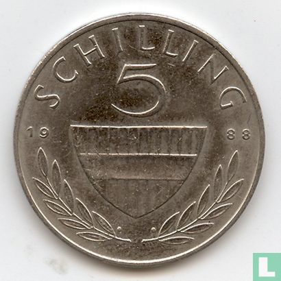 Autriche 5 schilling 1988 - Image 1
