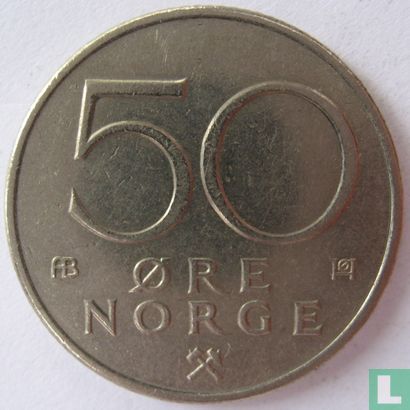 Noorwegen 50 øre 1975 - Afbeelding 2