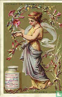 Femmes avec guirlandes de fleurs on Jar : sign.Pettenhofer