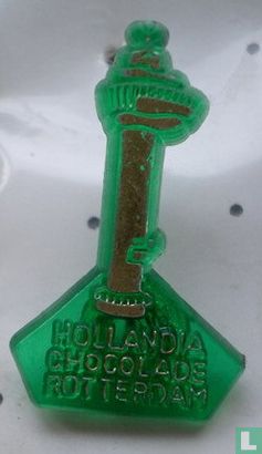 Hollandia Chocolade Rotterdam [gold on transparent green]