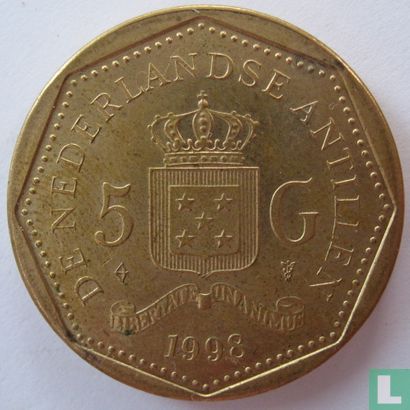 Niederländische Antillen 5 Gulden 1998 - Bild 1