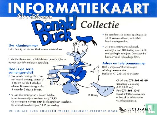Informatiekaart Walt Duck Collectie (2000) Lecturama - LastDodo