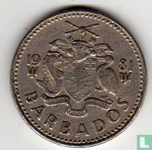Barbade 25 cents 1981 (sans FM) - Image 1