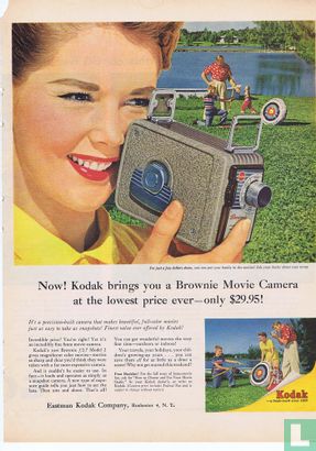 Now! Kodak brings you a Brownie Movie Camera