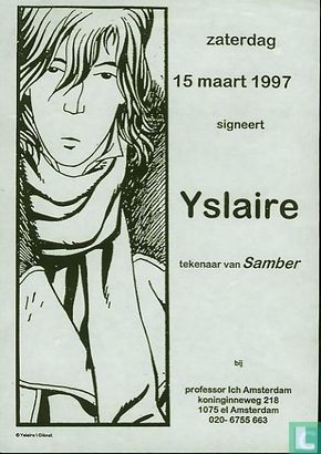Zaterdag 15 maart 1997 signeert Yslaire tekenaar van Samber