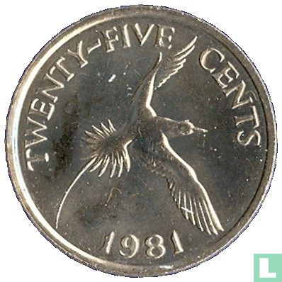 Bermuda 25 cents 1981 - Image 1