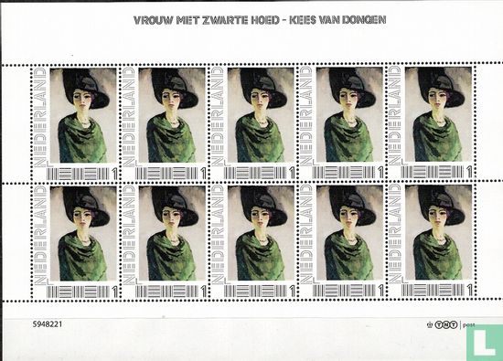 Kees van Dongen - Femme au chapeau noir - Image 2