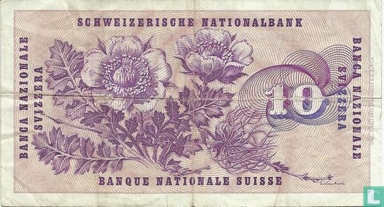 Zwitserland 10 Franken 1971 - Afbeelding 2