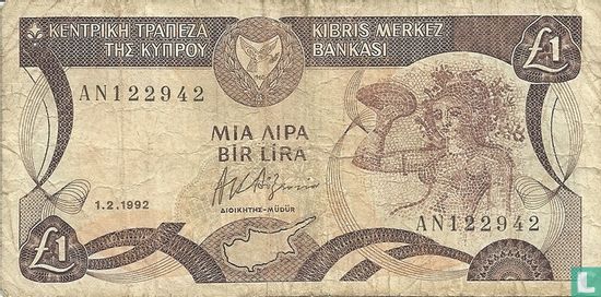 Chypre 1 Pound 1992 - Image 1