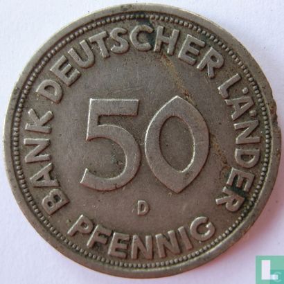 Germany 50 pfennig 1949 (D) - Image 2