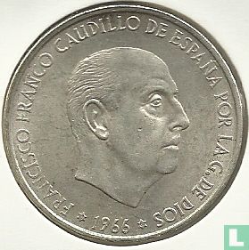 Spain 100 pesetas 1966 (66) - Image 1