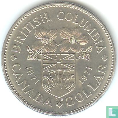 Canada 1 dollar 1971 "Centenary Accession of British Columbia into Confederation" - Afbeelding 1