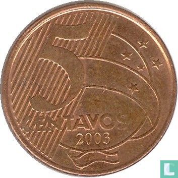 Brésil 5 centavos 2003 - Image 1