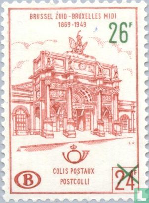 Oud South station in Brussels, with overprint