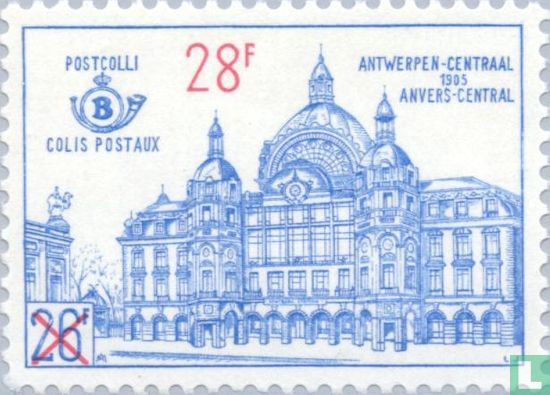 Central Station Antwerp, with overprint
