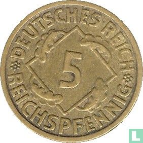 German Empire 5 reichspfennig 1935 (F) - Image 2