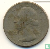United States ¼ dollar 1971 (D) - Image 1